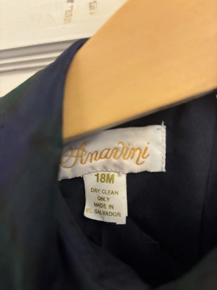 Винтажные черные часы Anavini в клетку со сборками шелковое платье нагрудник воротник размер 18 М - Изображение 3 из 4