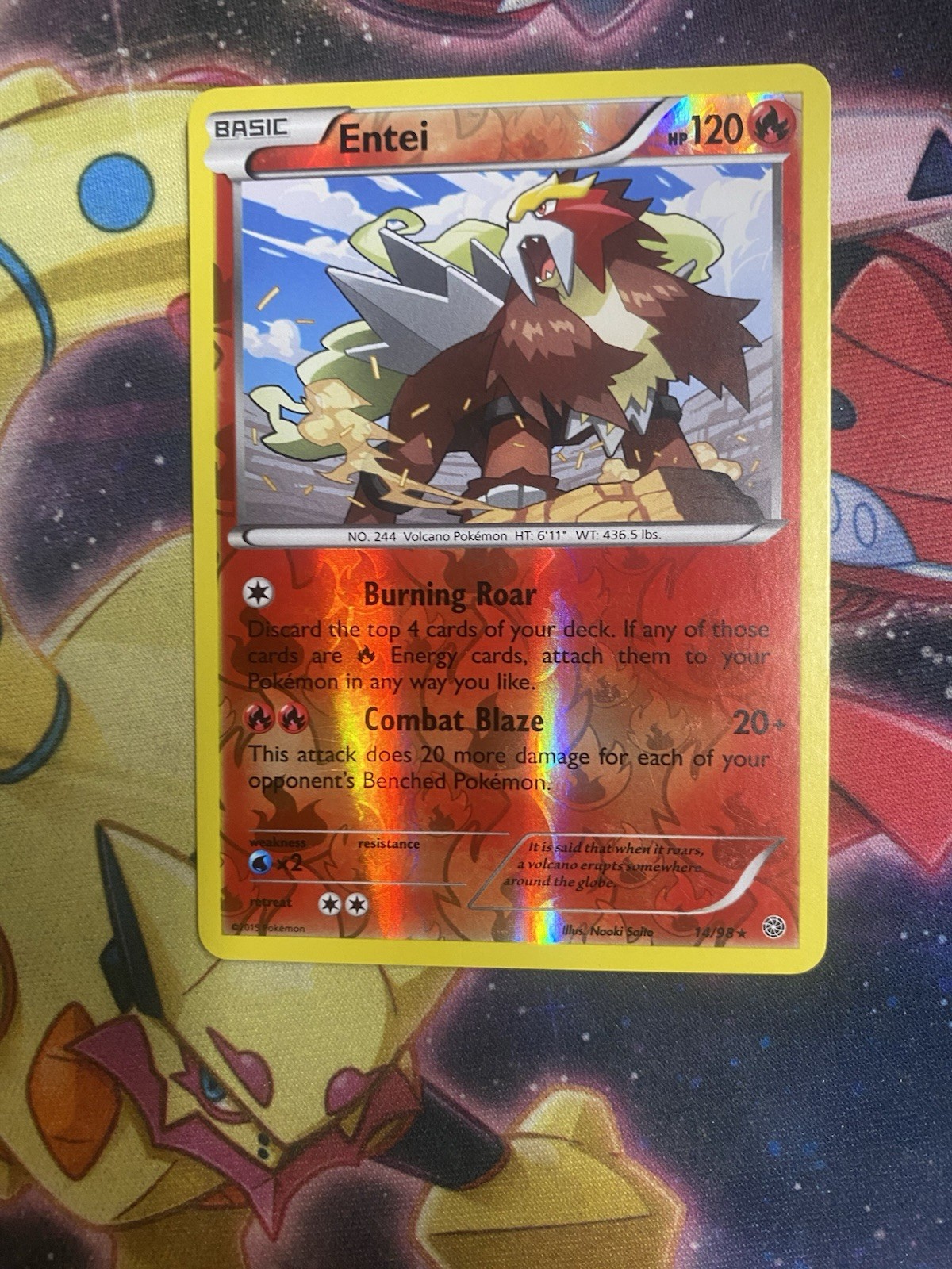 Entei 14/98 Ancient Origins Reverse Holo Rare Pokemon Card TCG English LP