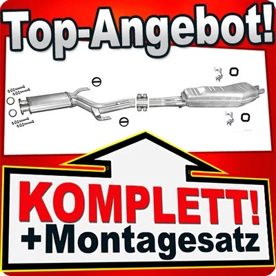 Auspuff für BMW 5 (E34) 525 525iX 24V 530 535 Stufenheck Touring Auspuffanlage