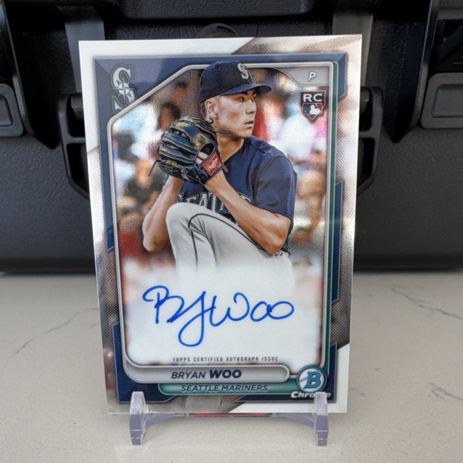 2024 Topps Bowman Chrome Rookie Autographs Bryan Woo #CRA-BW - Mariners