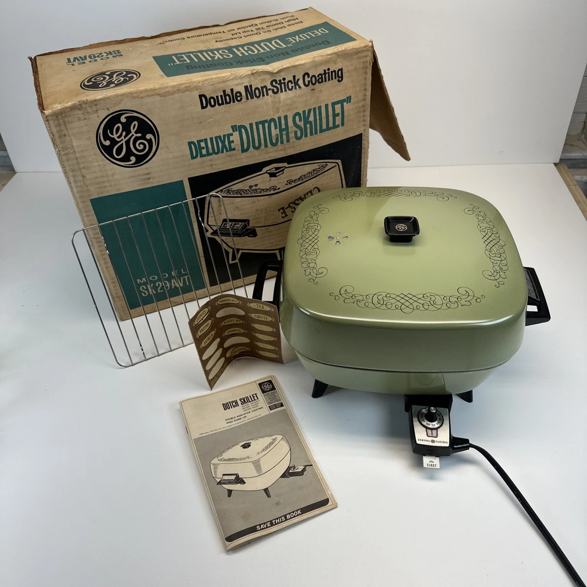 Poêle électrique Vintage General Electric – Modèle D3BP3 – 350W – Fonctionne