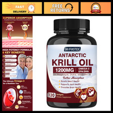 Antarctic Krill Oil 1200mg Softgels - No Fish...