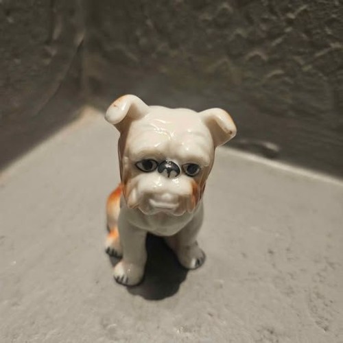 Bone China Bull Dog Figurine 2.5" 
