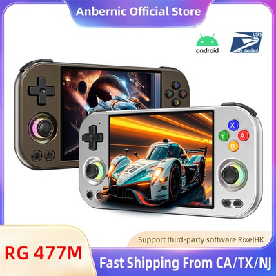 #ad ANBERNIC RG 477M Handheld Game Console 5300mAh Android 14 RG477M 4.7 inch Gifts $349.99