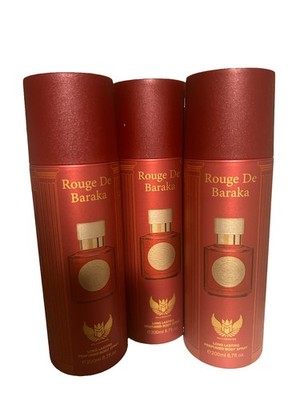 3 Millionaire Rouge De Baraka Long Lasting Perfumed Body Spray 6.7 fl oz Spray
