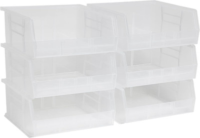 30235 Akrobins Plastic Storage Bins, Space-Saving Stackable Bins for Garage, Pan