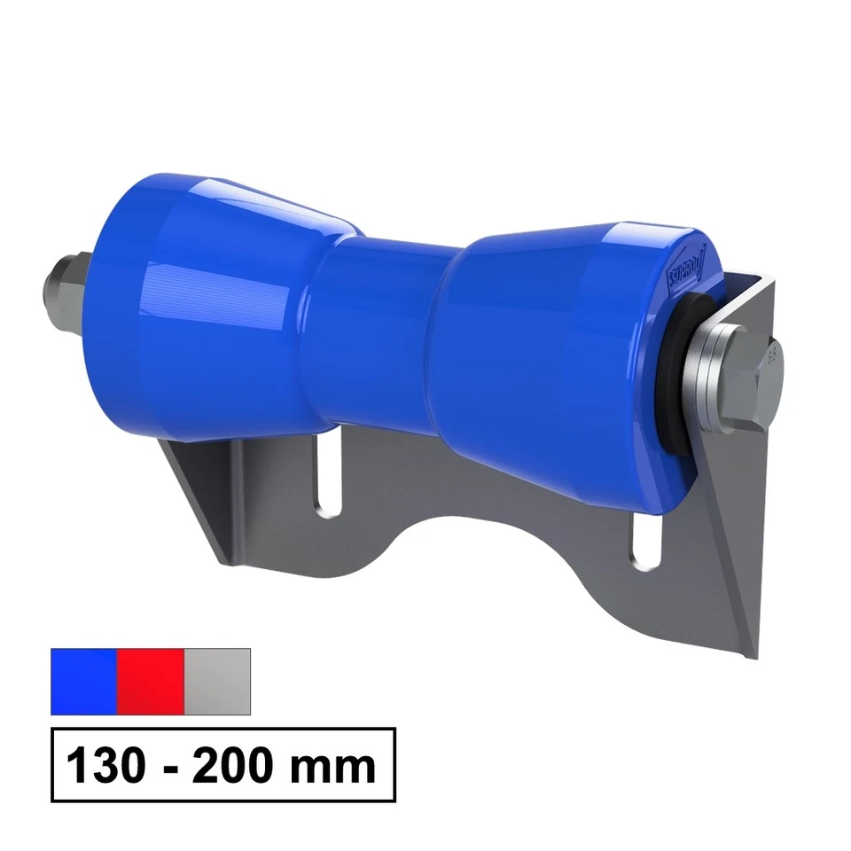 SUPROD Polyurethan Kielrolle mit Halter U Sliprolle Bootstrailer Sliphilfe verzinkt