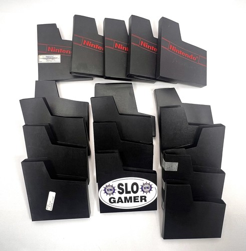 18x OEM NES Nintendo Cartridge Sleeves – Black Non-Branded – AS-IS Lot – READ