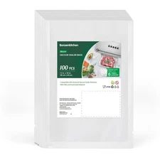 Precut Vacuum Sealer Bags, 100 Gallon 11" x 16" Food Sealer Bags, Food Grade,...