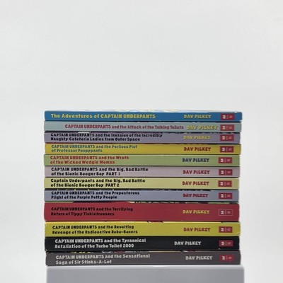 Complete Set of 12 Captain Underpants Books Dav Pilkey