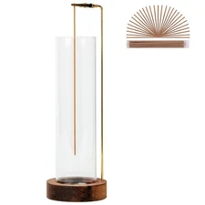 Detachable Incense Burner with Glass Ash Catcher, Stylish Decor for Meditation
