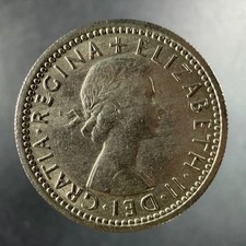 1963 Great Britain Sixpence UK Elizabeth II Bold Design