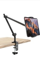 Tablet Stand Holder for Desk  Bed, Adjustable Arm Clamp Mount w/ 360  Rotation