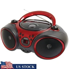 Portable CD Player W/ AM FM Radio AUX Input Headphone Jack Stereo Sound New