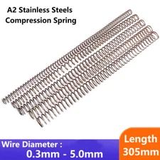 Compression Spring 0.3 - 5mm & 305mm Length Pressure Small 304 Stainless Steels