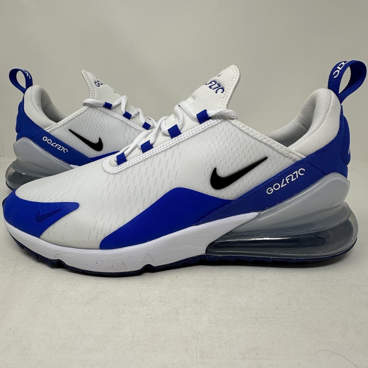 Nike Air Max 270 Golf Shoes Turf White Racer Blue CK6483-106 Men's