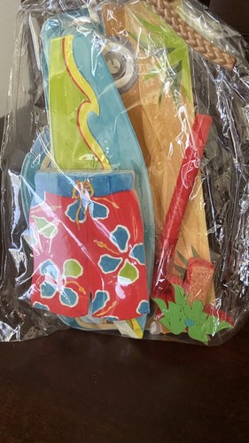 Red Farm Studios Die Cut Note Pad Set New Nwt Tropical Surfing Party Favor Gift - Picture 2 of 11