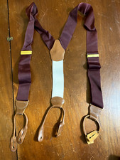 DOONEY AND BOURKE Maroon Suspenders Bracers Adjustable