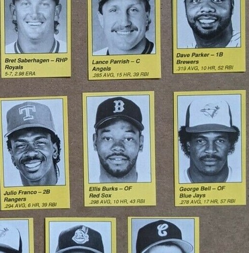 1989 1990 1991 MLB All-Star Game Program Player Cuts - U Pick a player - Picture 33 of 184
