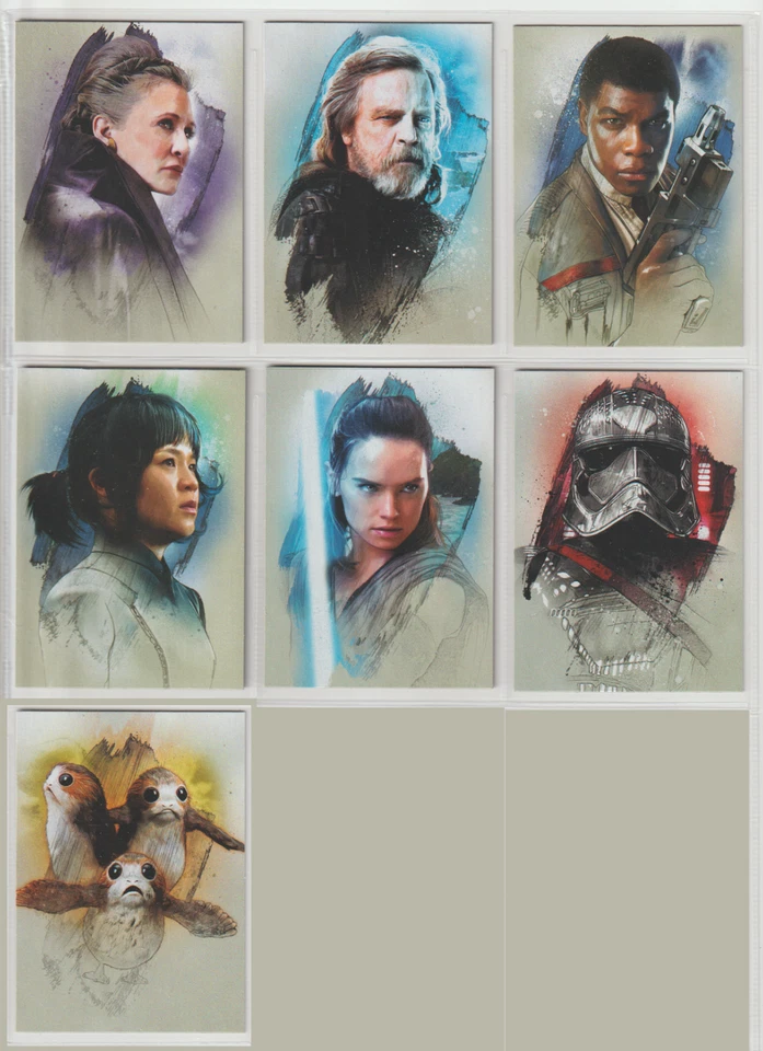 Star Wars Viaje a los Últimos Jedi 2017 Topps 16 Cartas Personaje Persecución Set 1-16 Foto 2 de 2