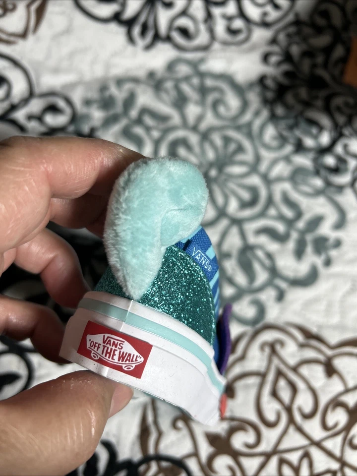 VANS NIÑOS PEQUEÑOS ZAPATOS TEMÁTICOS DE PECES SIN CORDONES TALLA 5.5 NUEVOS SIN CAJA Foto 3 de 4