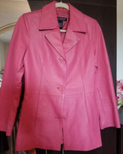 Dialogue Leather Pink Jacket Xs