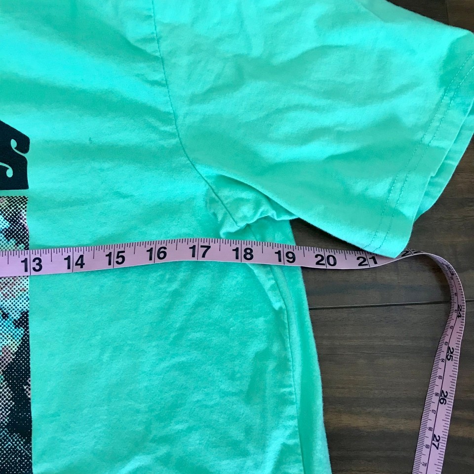 Dutch Bros Unisex Mint Green Peace Sign Graphic TShirt Size L Casual