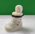 Dept 56 Snowbabies Take The First Step Baby Shoe Boot Hinged Box