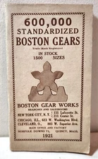 1921 Boston Gear Works catalog brochure, history