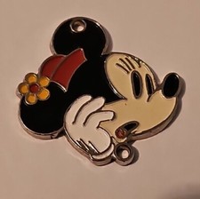 Minnie Mouse Face Metal Charm Pendant Necklace