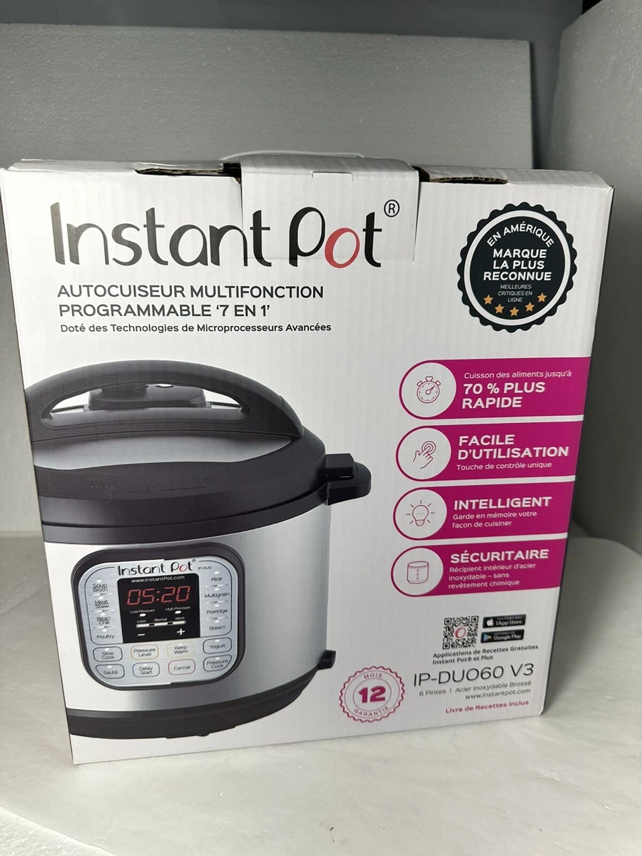 Instant Pot DUO60 V4 6-Quart Duo Electric Pressure Cooker/Slow Cooker