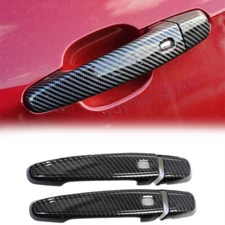 Carbon Fibre Style Exterior Door Handle Decor For Chevrolet Camaro 2016-2019 20