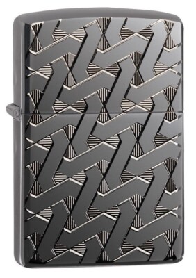Zippo Deep Carved Geometric Weave Armor 49173