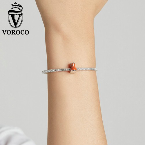 Ciondolo Ciondolo Moda Argento Sterling 925 Zirconia Perline Fai da Te Bracciale Ciondolo Voroco - Foto 133 di 205