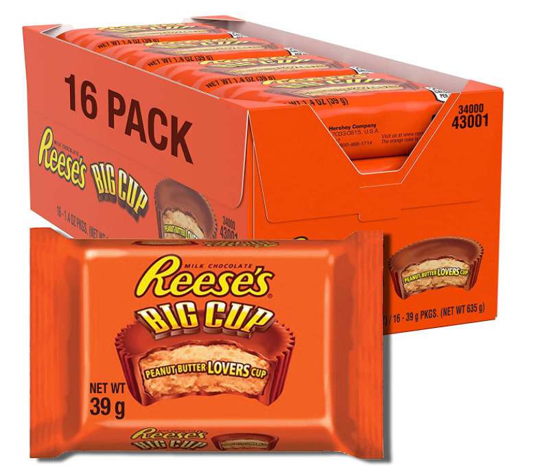 Молочный шоколад REESES Big Cup с арахисовым маслом, 1,4 унции, 16 грамм