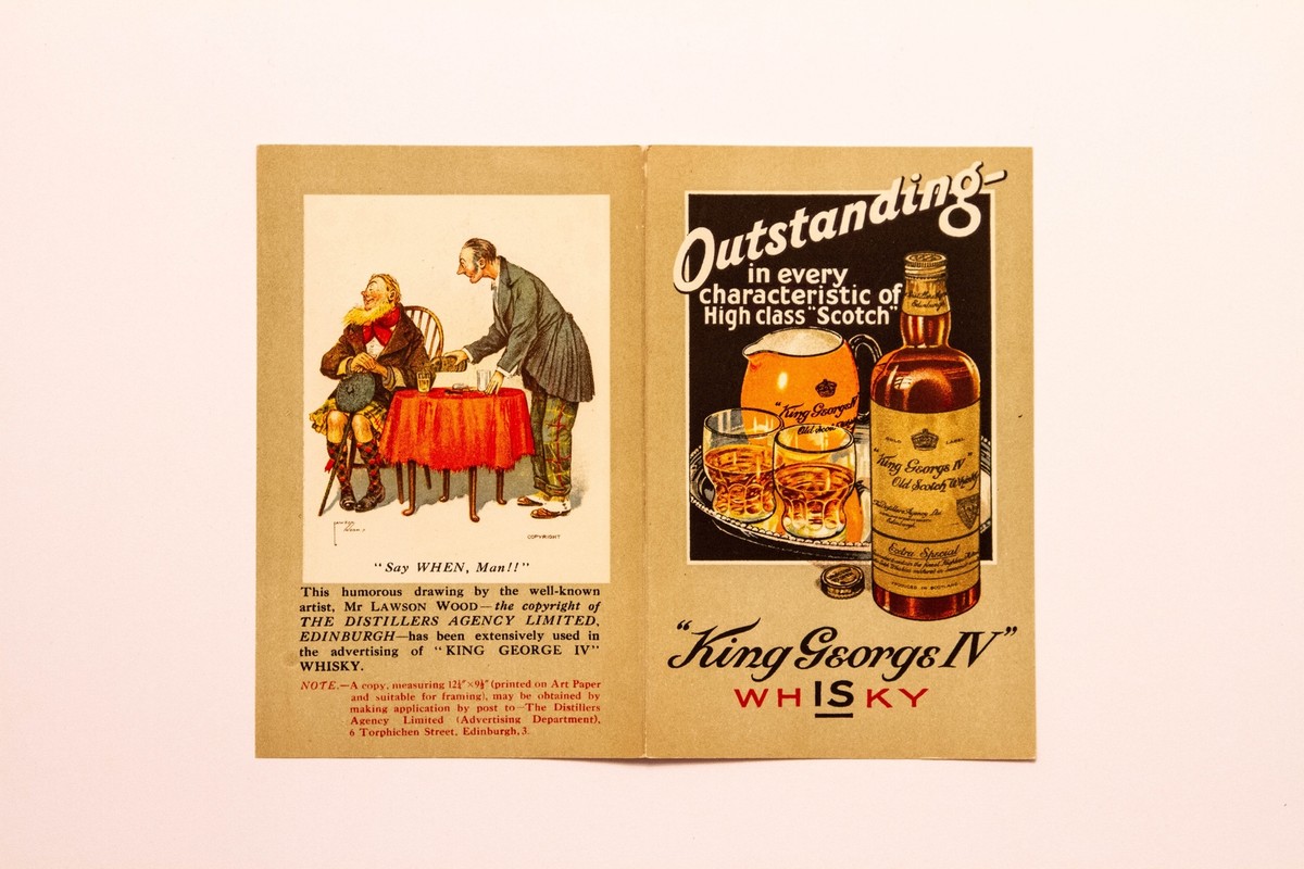 Old Vintage, Outstanding King George IV Old SCOTCH WHISKEY Label