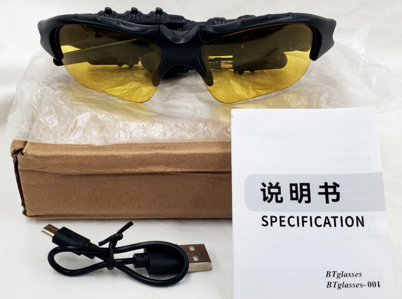 TWO ea. Smart Sunglasses Music Telephone Wireless Bluetooth Headset Sport -Small