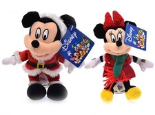 Disney Mickey Mouse Minnie Mouse Plush Santa  Mrs Claus