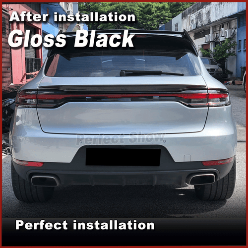 Fit For Porsche Macan 2018-2023 Gloss Black Rear Middle Trunk Spoiler Wing Lip - Picture 2 of 11