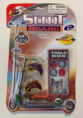 B-5 Team System Die Cast Scoot Board Finger Scooter Toy - Green