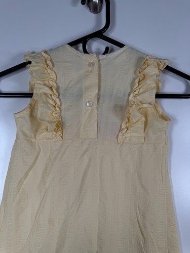 Vtg Sesame Street Kids Girls Sleeveless Ruffled Trim Dress Yellow Sz 4 12x31.5 - Picture 12 of 12