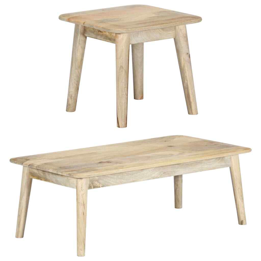 vidaXL Coffee Table 45x45x40 cm Solid Wood Mango and Iron for sale
