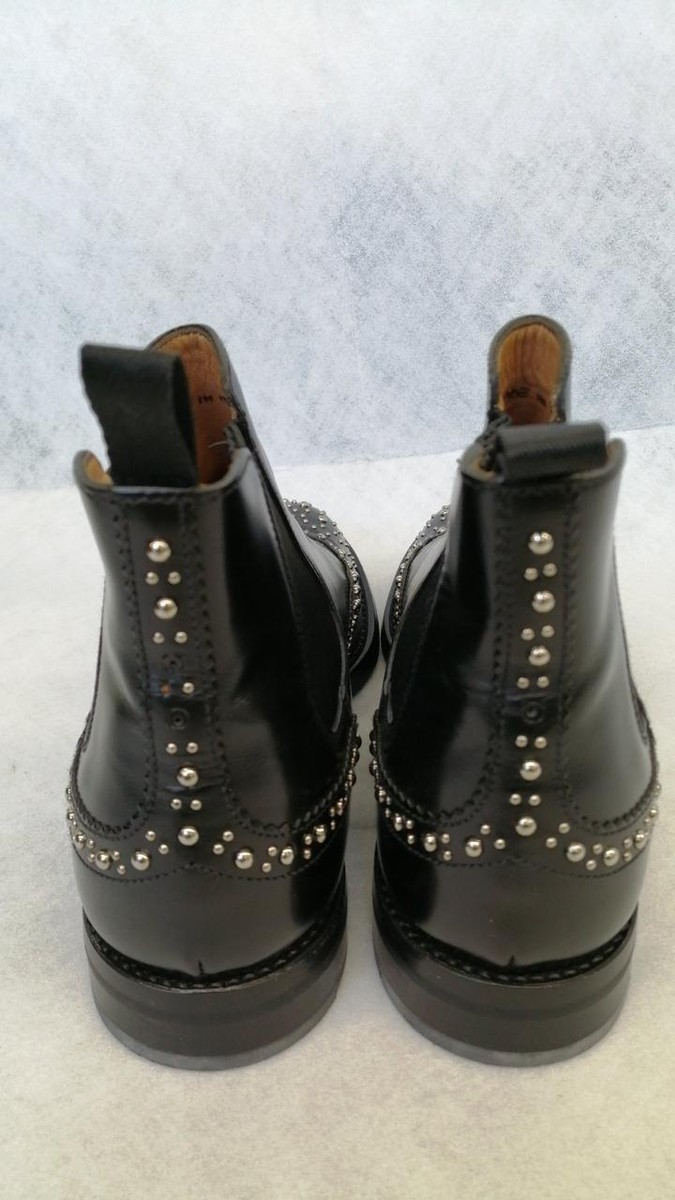 Church S 36 Size 23Cm Black Studded Boots With Peeling Studs Church S 36 Size 23Cm Black Studded Boots With Peeling Studs
