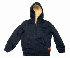 Weatherproof Vintage 1948 Boy's Sherpa-Lined Full Zip Hoodie Indigo Heather