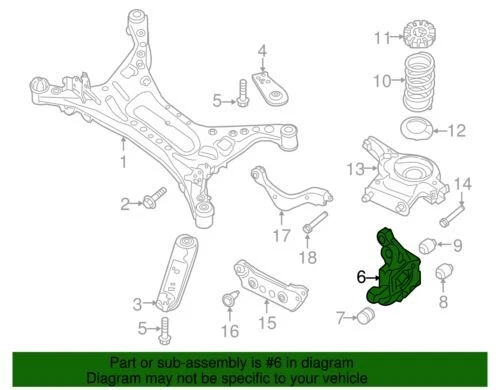 Conjunto de carcasa eje trasero izquierdo original Nissan Máxima SV 2013-2023 43019-9HS1A Foto 2 de 2
