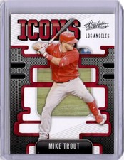 2021 Panini Absolute Icons Mike Trout #I-7 Los Angeles Angels MLB Baseball