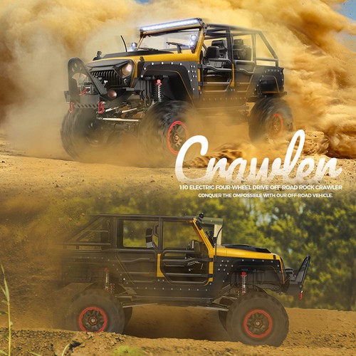 1/10 RC Double Pickup 4WD 4x4 Remote Control Rock Off Road Crawler Car Model RC7 - Picture 3 of 17