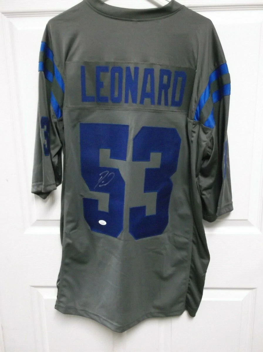 DARIUS LEONARD #53 Signed INDIANAPOLIS COLTS Gray Jersey Size XL