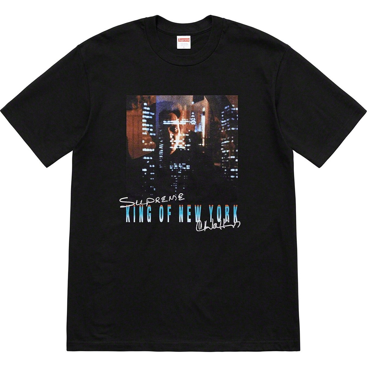 Supreme King Of New York Tee Christopher Walken SS19 Black T Shirt 
