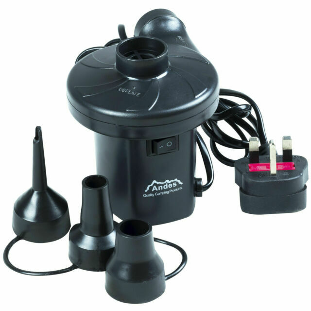 ANDES Raptor 240V Mains Electric Air Inflator Camping Airbed Pump ...